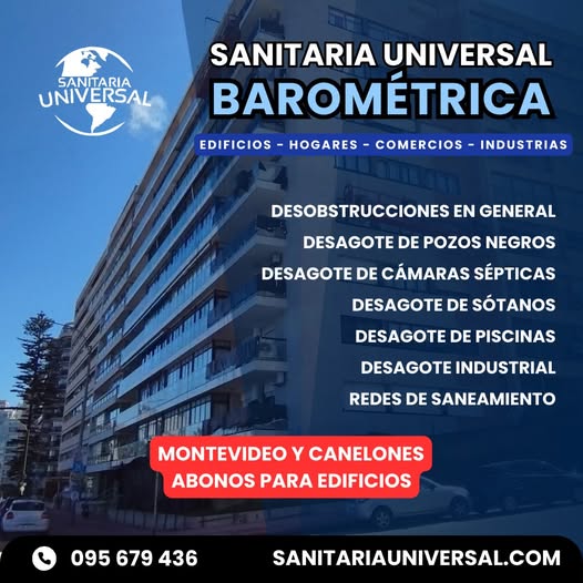 Servicios de Barométrica en Montevideo, Canelones, San Jose, Costa de oro